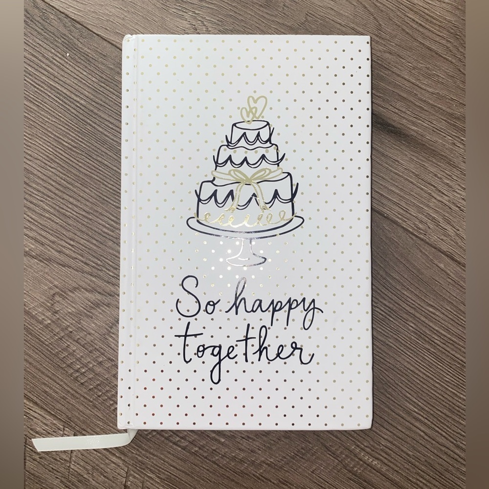 Kate Spade So Happy Together 200 lined pages ribbon bookmark New